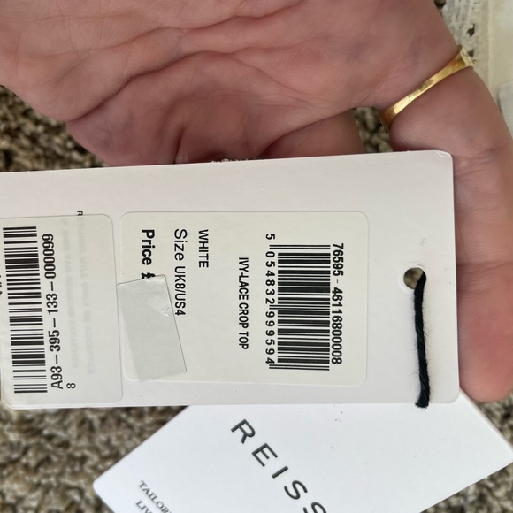 NWT Reiss Ivy Lace Crop top size 4 - Picture 10 of 12